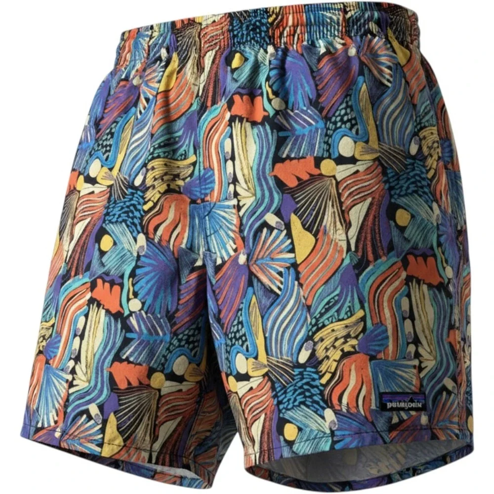 Patagonia Mens Small Wavefarer Board Shorts Multi Color Tropical Floral Swim